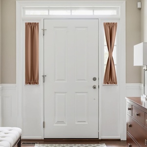 NICETOWN Stone Blue Blackout Door Curtains with Tieback for French Window(Cappuccino)