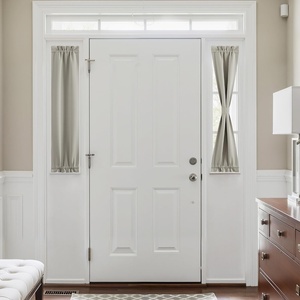 NICETOWN Stone Blue Blackout Door Curtains with Tieback for French Window(Natural)