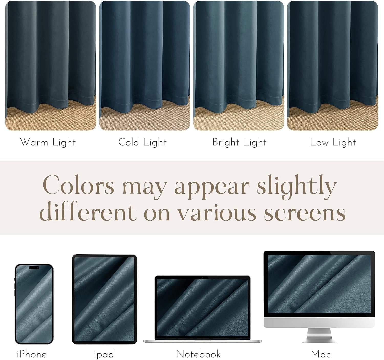 image:imageNICETOWN Black Velvet Blackout Curtains 96 inch Long 2 PanelsBlue Series Slate Blue