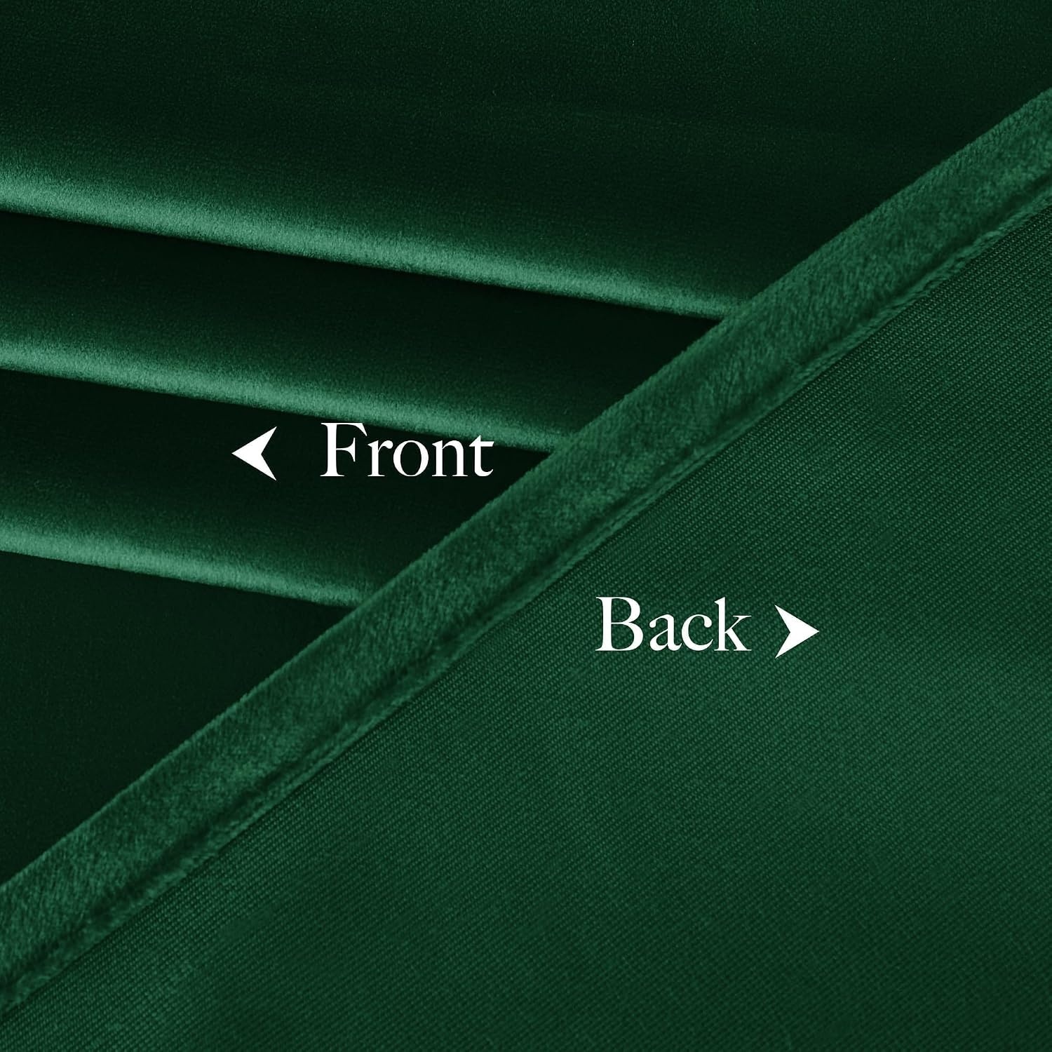 image:imageNICETOWN Black Velvet Blackout Curtains 96 inch Long 2 PanelsGreen Series Emerald Green