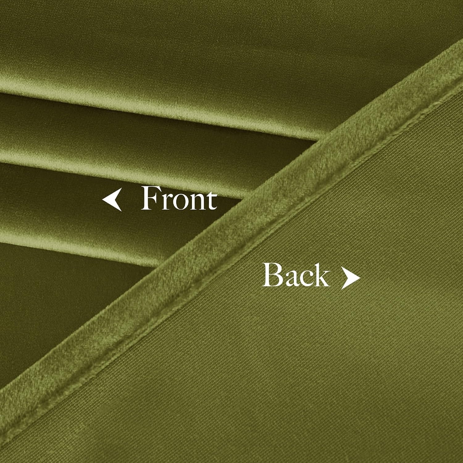 image:imageNICETOWN Black Velvet Blackout Curtains 96 inch Long 2 PanelsGreen Series Moss Green