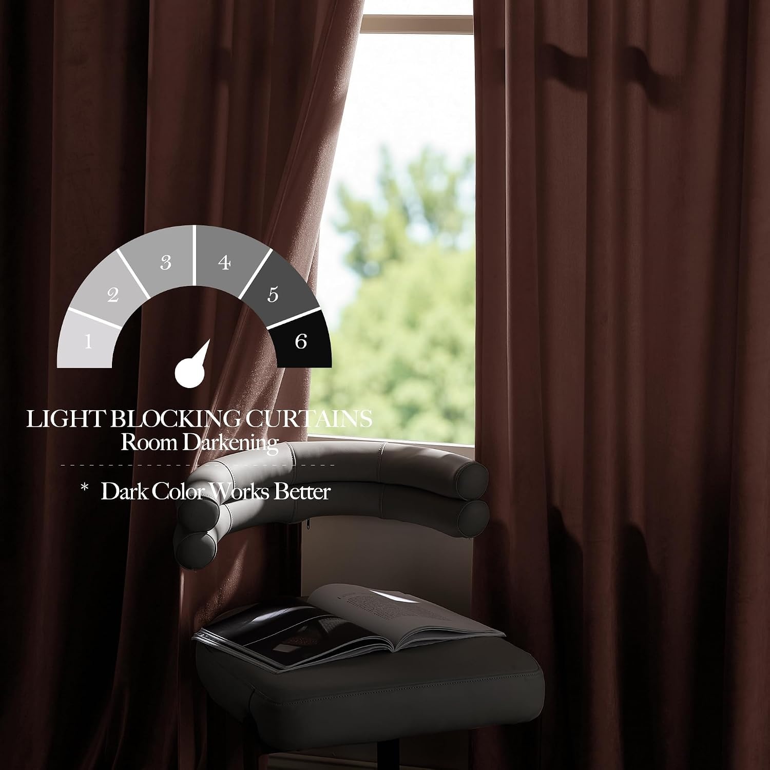 image:imageNICETOWN Black Velvet Blackout Curtains 96 inch Long 2 PanelsPink Series Dusty Pink