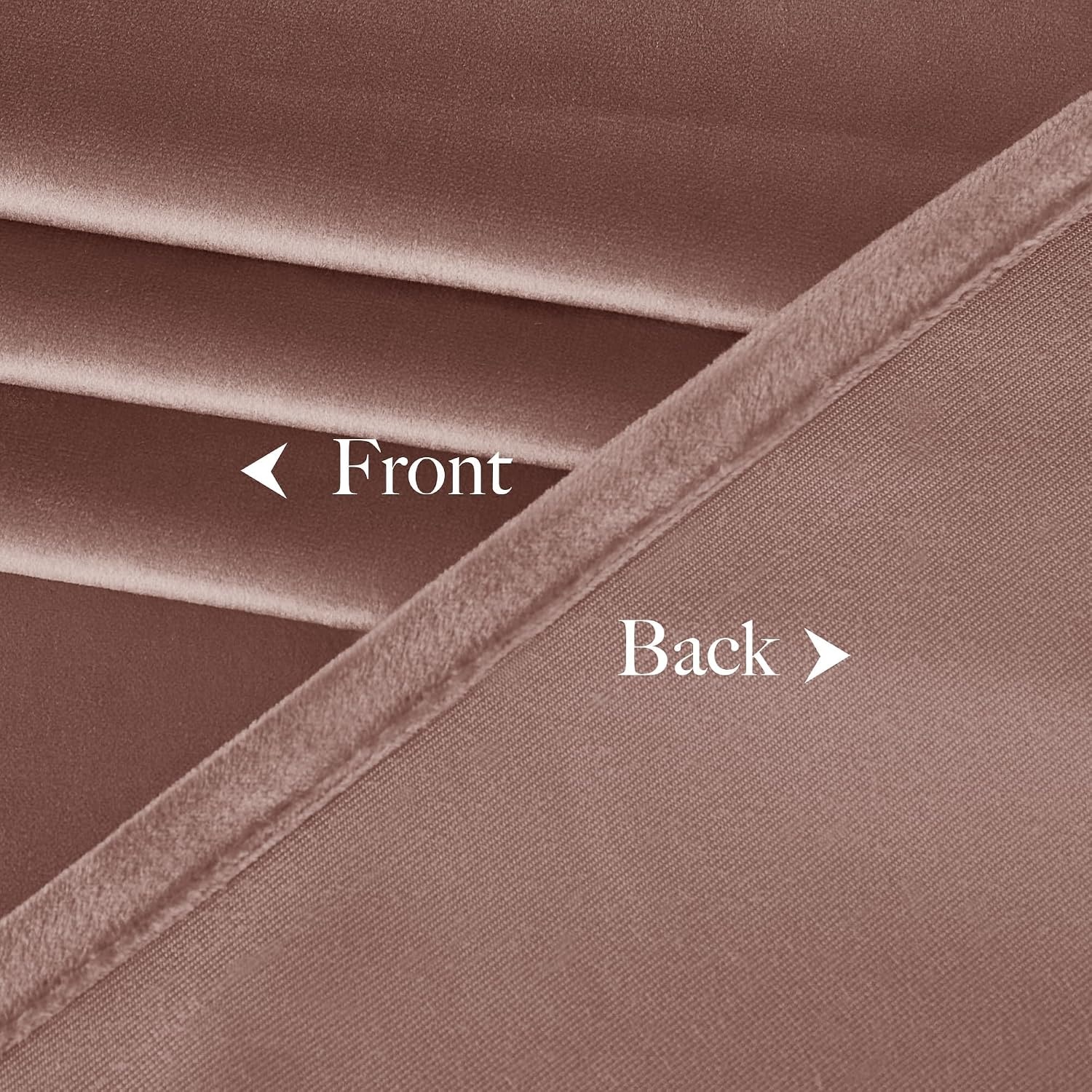 image:imageNICETOWN Black Velvet Blackout Curtains 96 inch Long 2 PanelsPink Series Dusty Pink