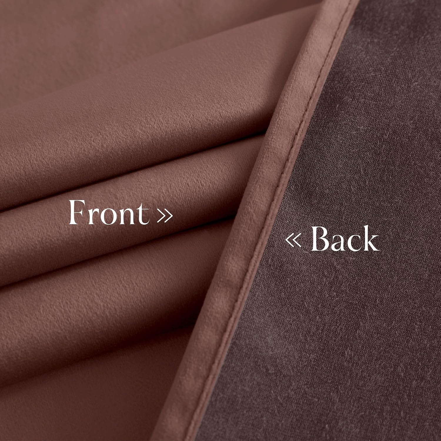 image:imageNICETOWN Black Velvet Blackout Curtains 96 inch Long 2 PanelsPink Series Dusty Rose Pink
