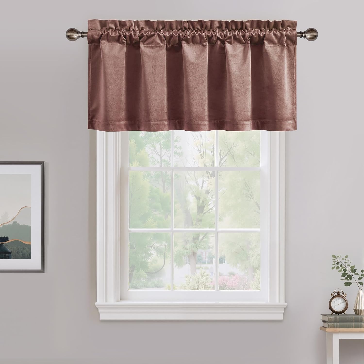 image:imageNICETOWN Black Velvet Blackout Curtains 96 inch Long 2 PanelsPink Series Dusty Rose Pink