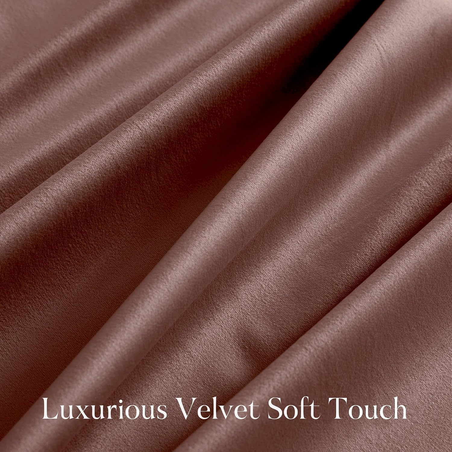 image:imageNICETOWN Black Velvet Blackout Curtains 96 inch Long 2 PanelsPink Series Dusty Rose Pink