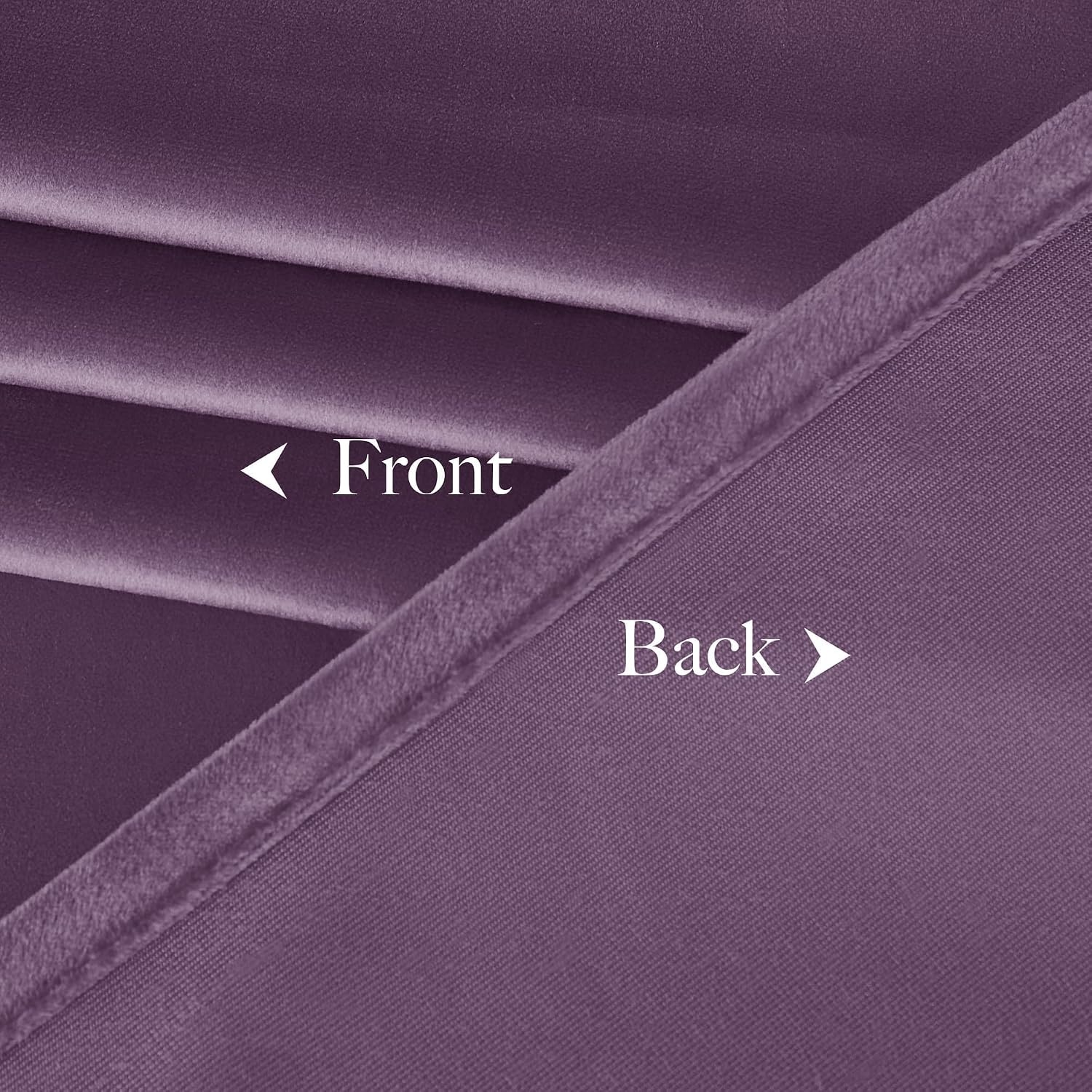 image:imageNICETOWN Black Velvet Blackout Curtains 96 inch Long 2 PanelsPurple Series Lavender Purple