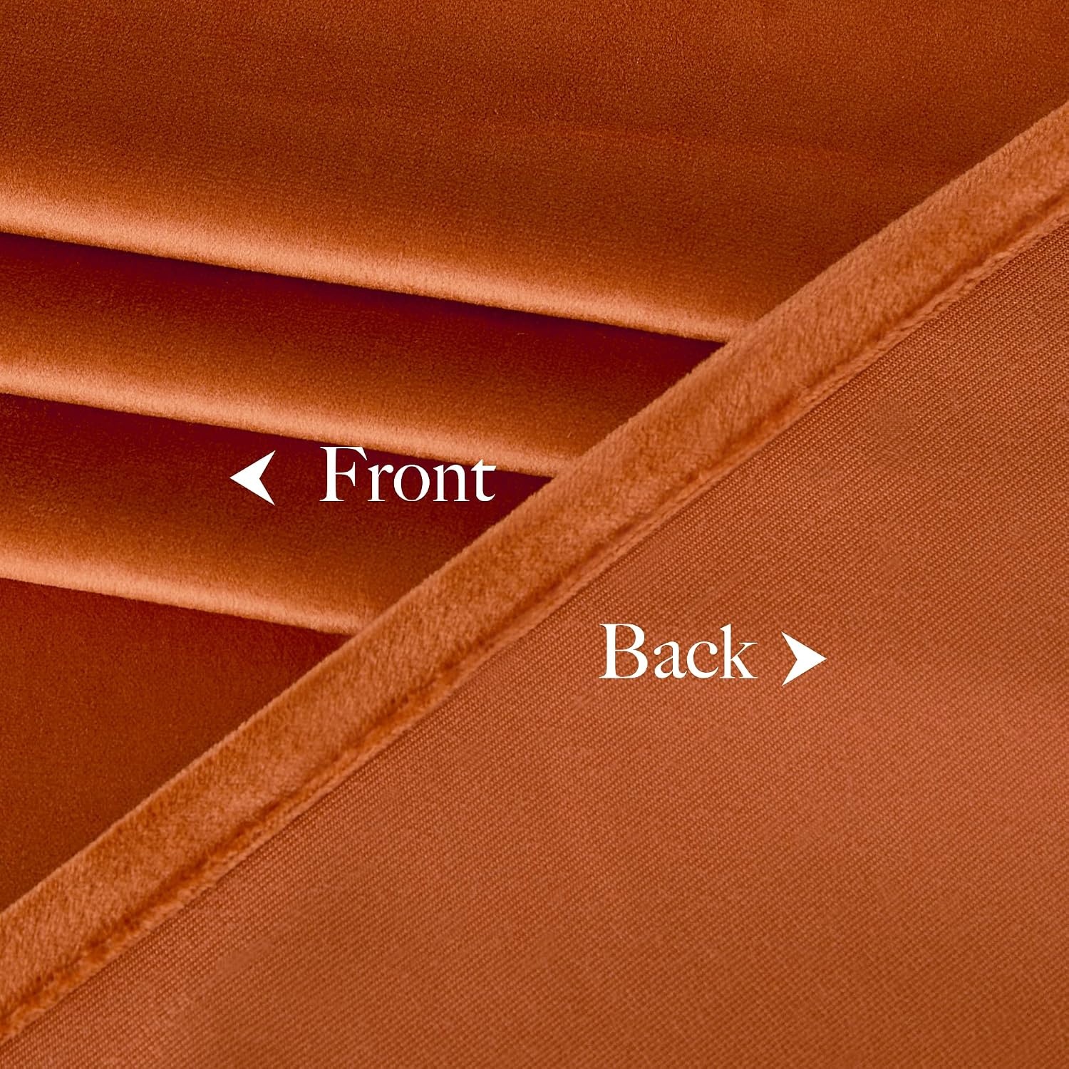 image:imageNICETOWN Black Velvet Blackout Curtains 96 inch Long 2 PanelsRed Series Red Orange