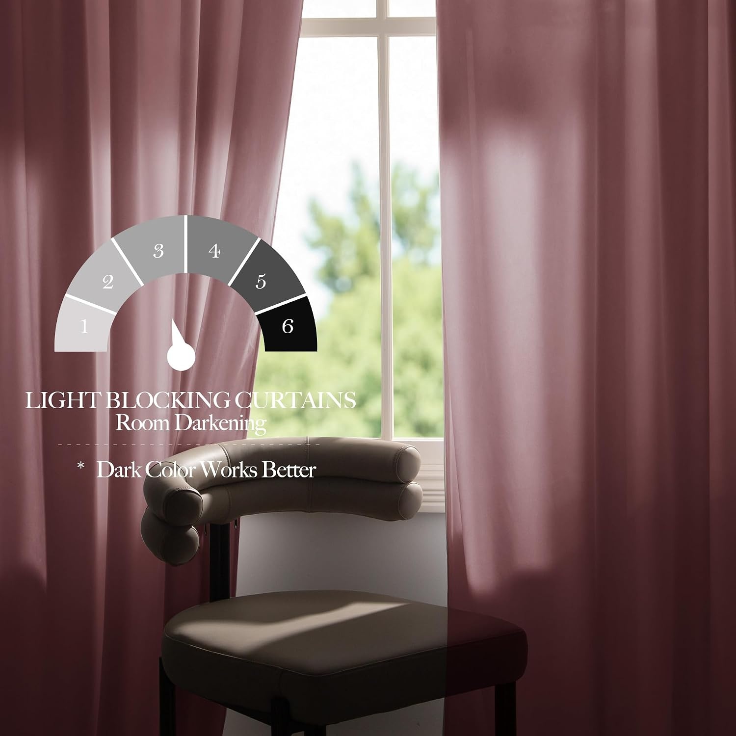 image:imageNICETOWN Black Velvet Blackout Curtains 96 inch Long 2 PanelsSingle Rod Pocket Blush Pink