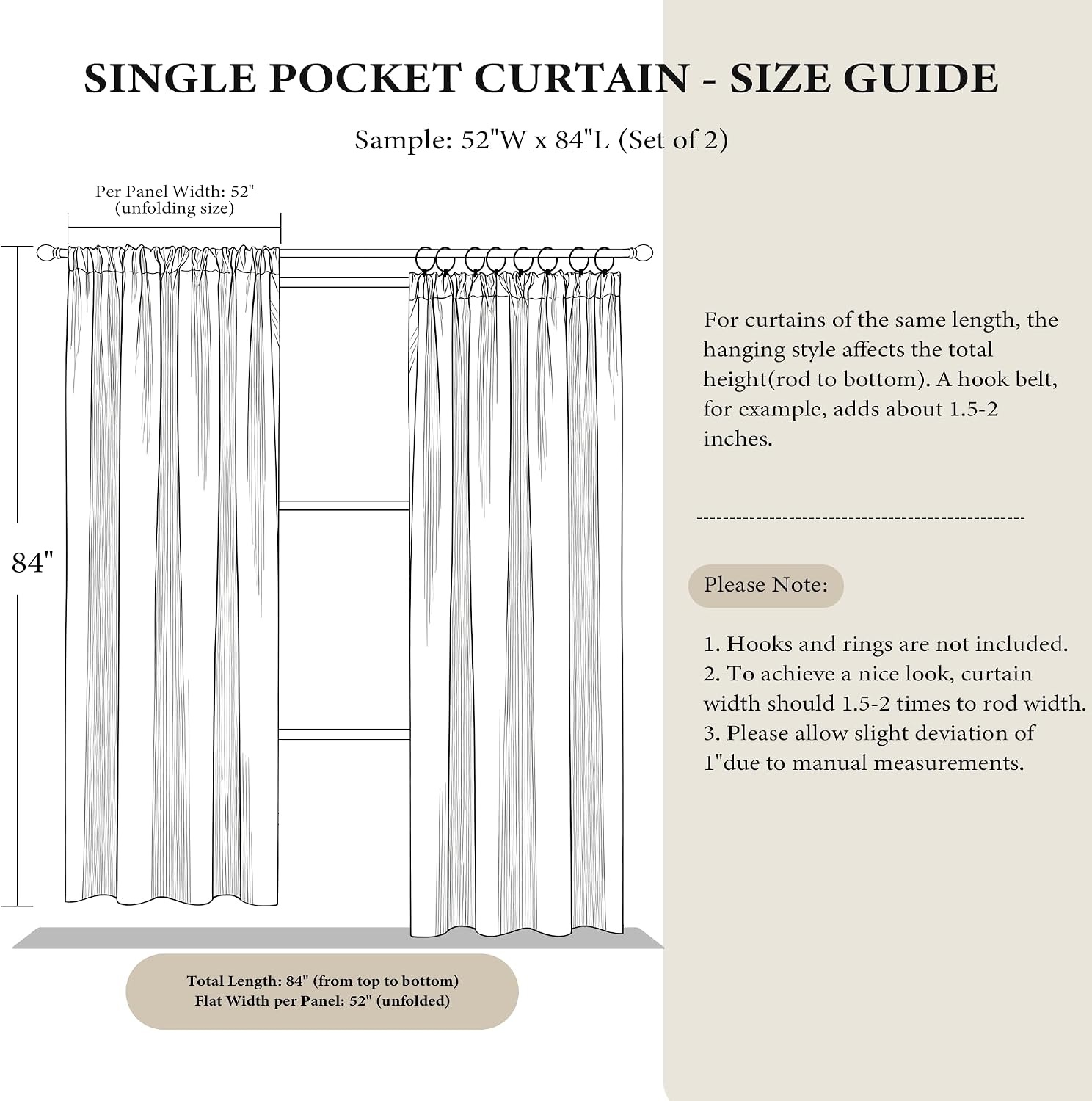 image:imageNICETOWN Black Velvet Blackout Curtains 96 inch Long 2 PanelsSingle Rod Pocket Blush Pink