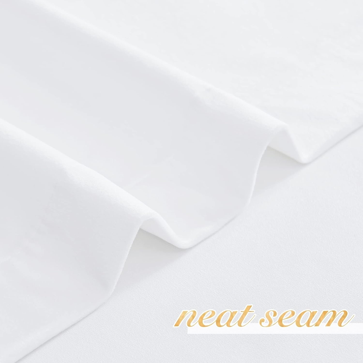 image:imageNICETOWN Black Velvet Blackout Curtains 96 inch Long 2 PanelsWhite Series Pure White