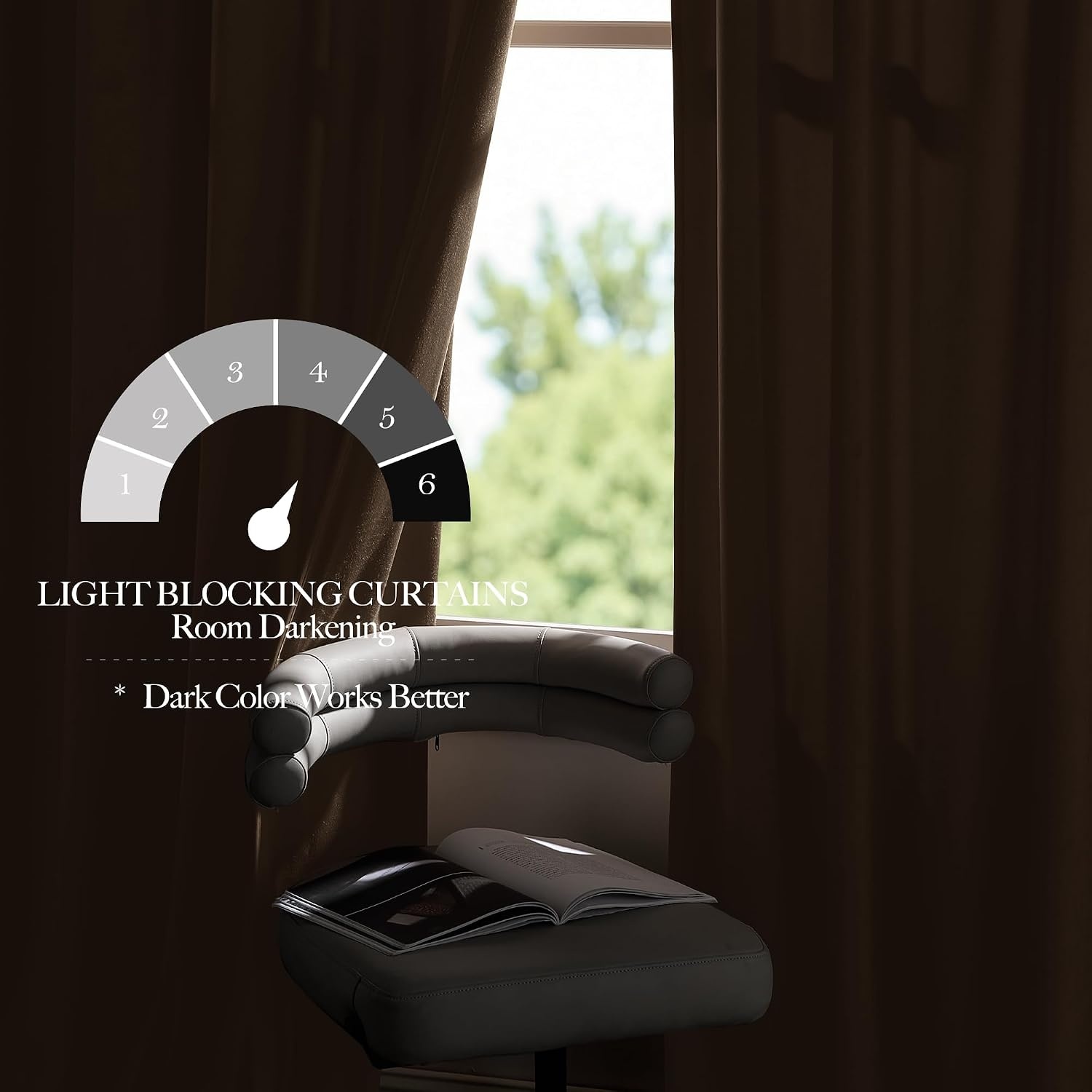 image:imageNICETOWN Black Velvet Blackout Curtains 96 inch Long 2 PanelsYellow Series Beige