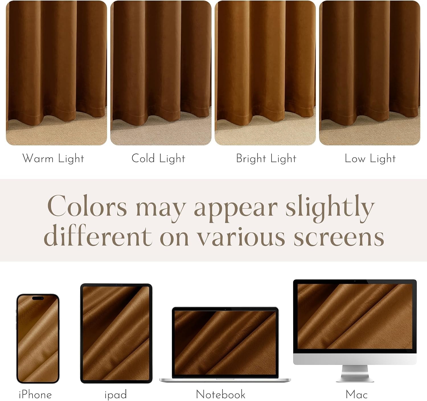 image:imageNICETOWN Black Velvet Blackout Curtains 96 inch Long 2 PanelsYellow Series Bronze