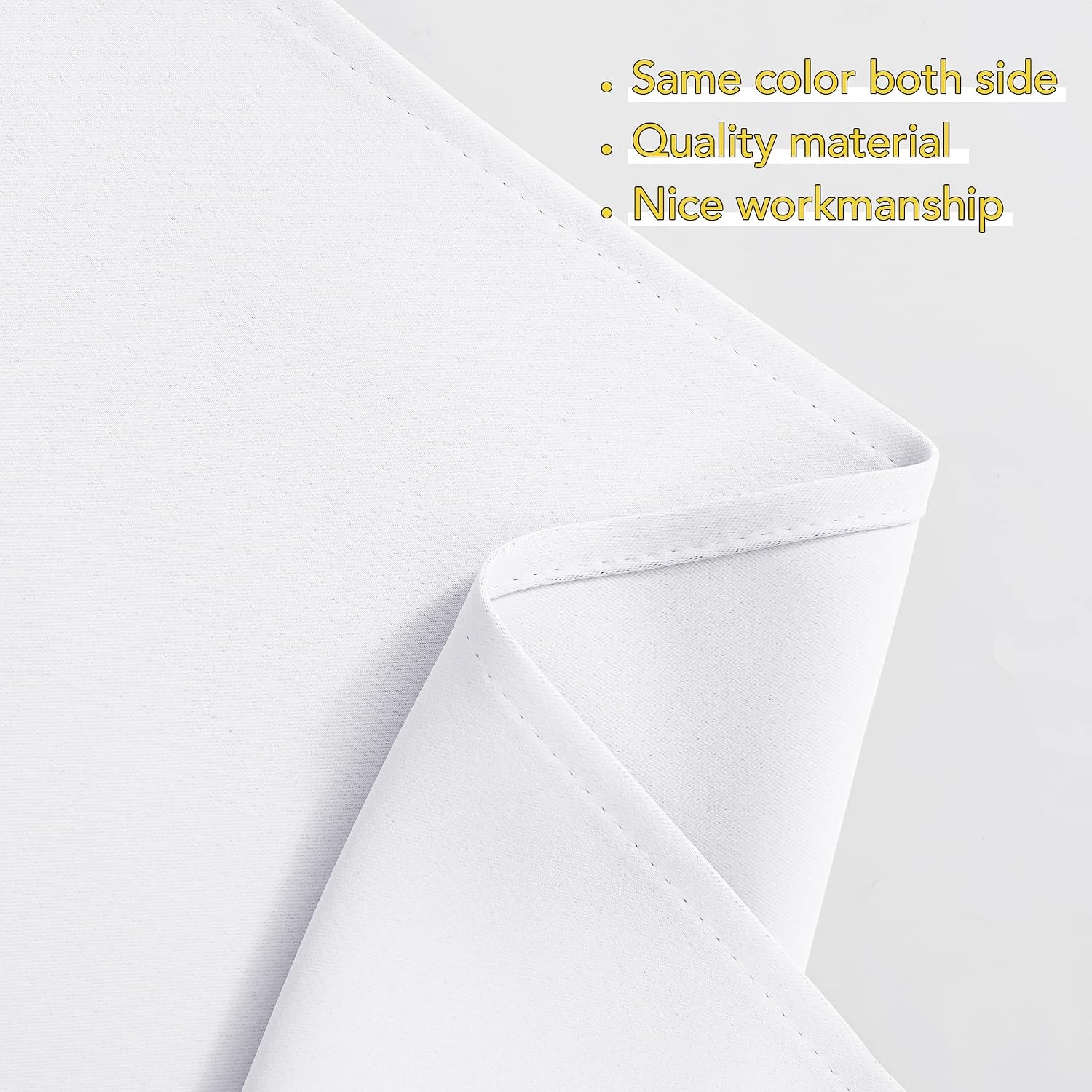 image:imageNICETOWN Blackout Window Treatment Pole Pocket Kitchen Tier Curtains Tailored Scalloped ValanceSwags for Living Room One Pair 36 Wide by 63inches Long Each Panel GreyPure White