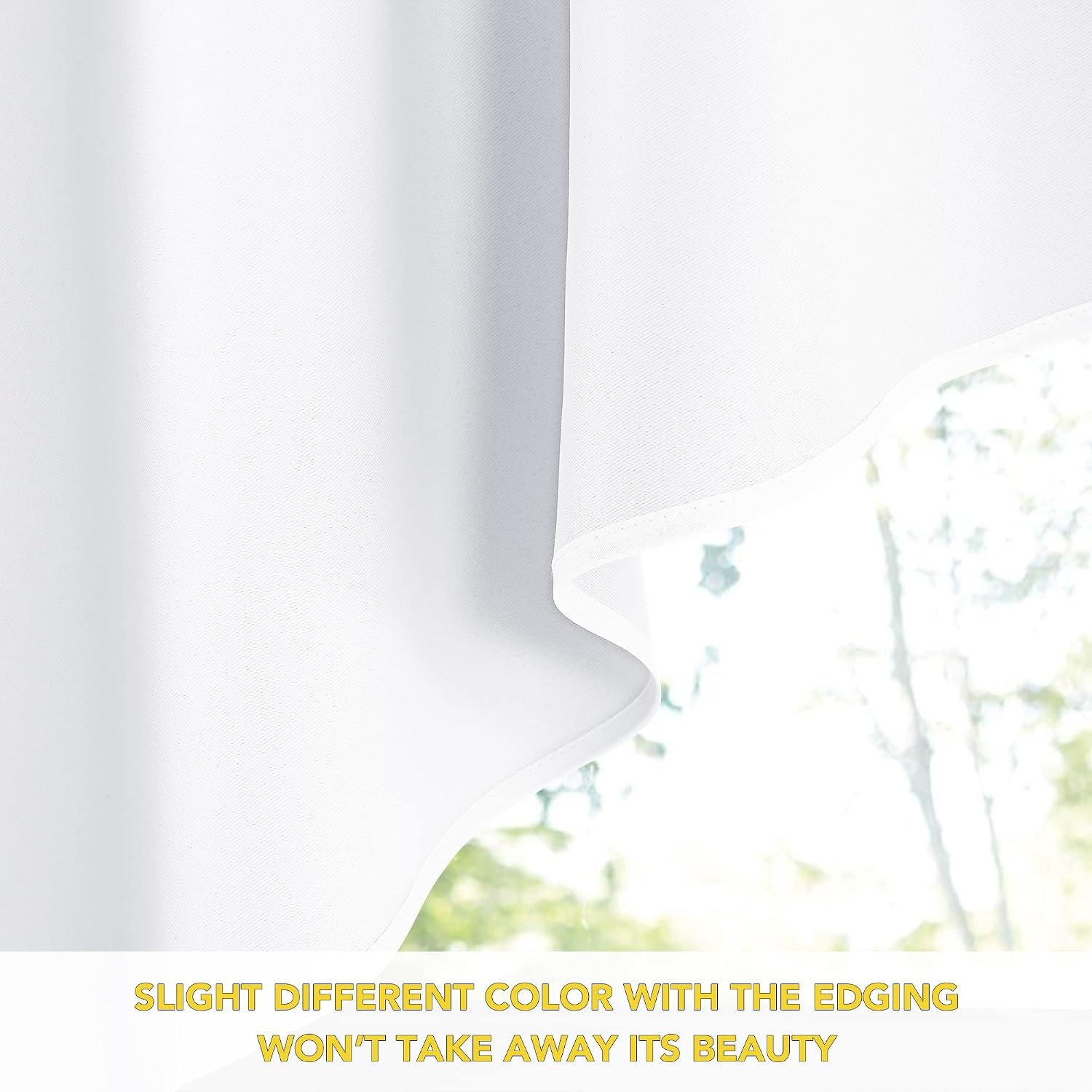 image:imageNICETOWN Blackout Window Treatment Pole Pocket Kitchen Tier Curtains Tailored Scalloped ValanceSwags for Living Room One Pair 36 Wide by 63inches Long Each Panel GreyPure White