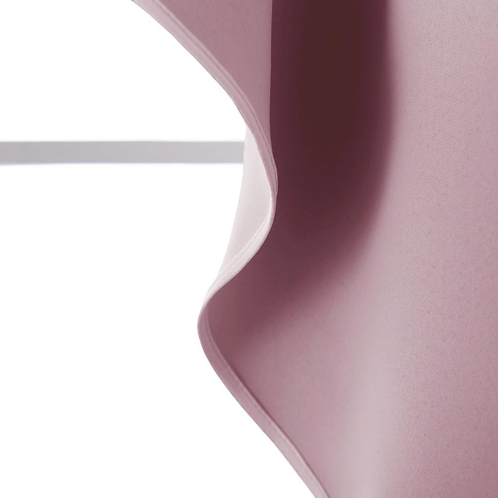 image:imageNICETOWN Blackout Window Treatment Pole Pocket Kitchen Tier Curtains Tailored Scalloped ValanceSwags for Living Room One Pair 36 Wide by 63inches Long Each Panel GreyPink