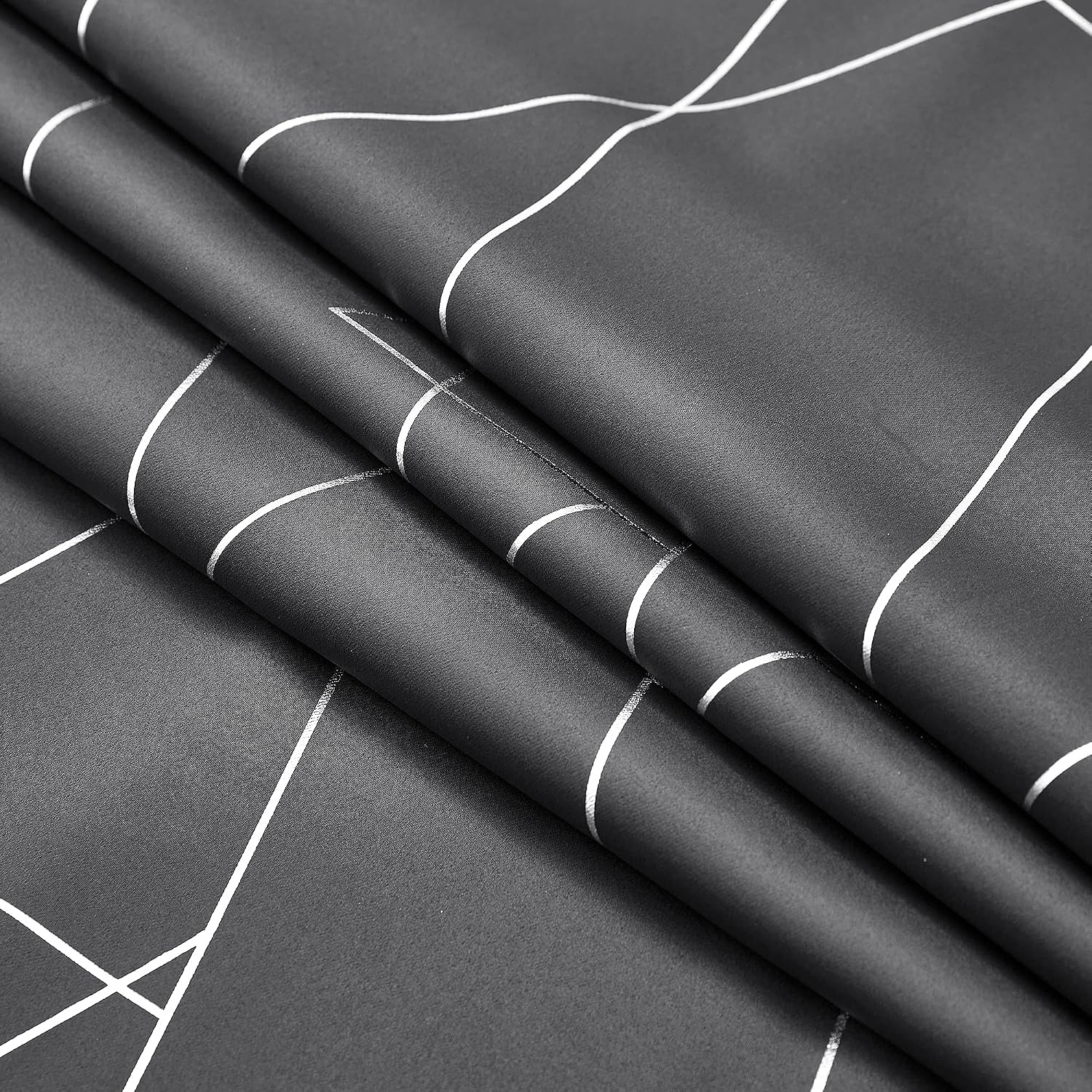 image:imageNICETOWN Grey Blackout Striped Pattern Curtains for Living Room 52 x 842 Grey