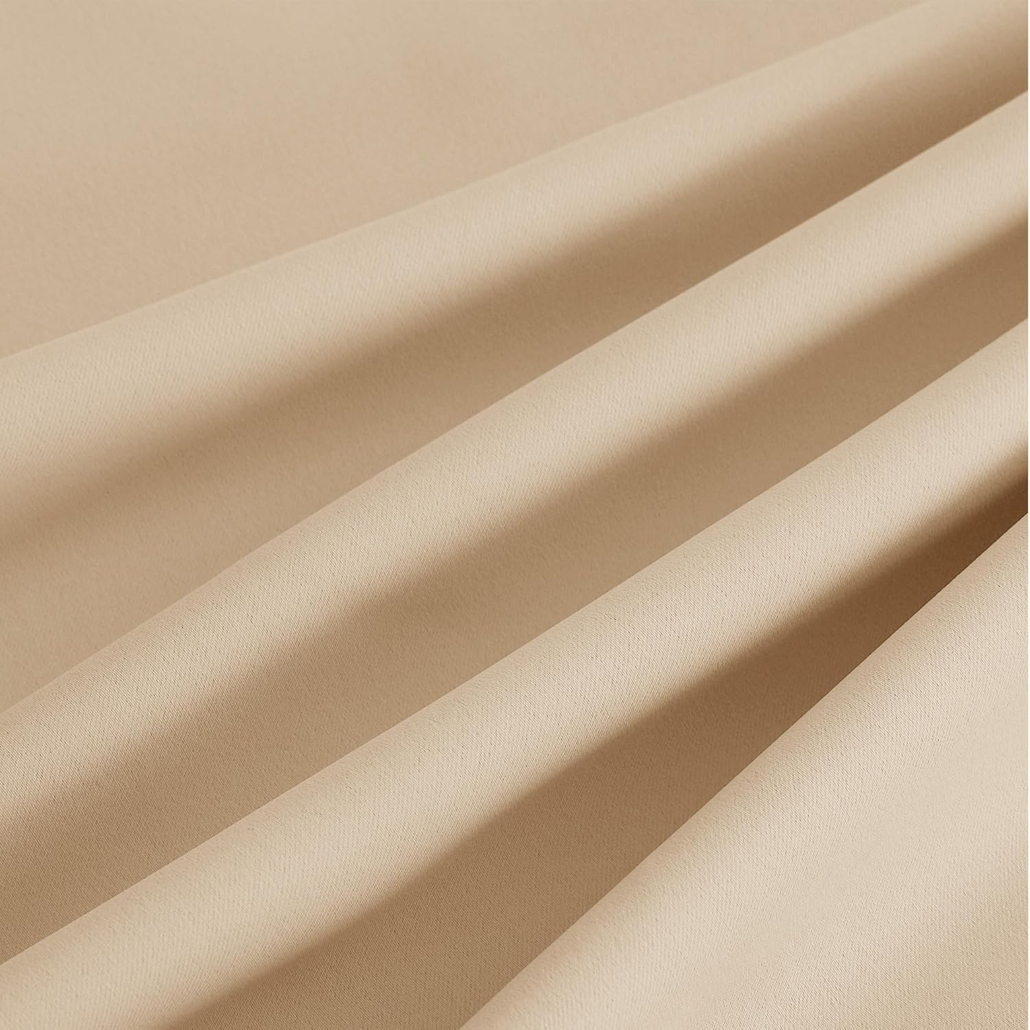 image:imageNICETOWN Grey Light Blocking Curtains 96 Inches Long 2 Panels for Living Room Bedroom Office Thermal Insulated Blackout Drapes Solid Grommet Noise Reducing Window Curtains W40Biscotti Beige