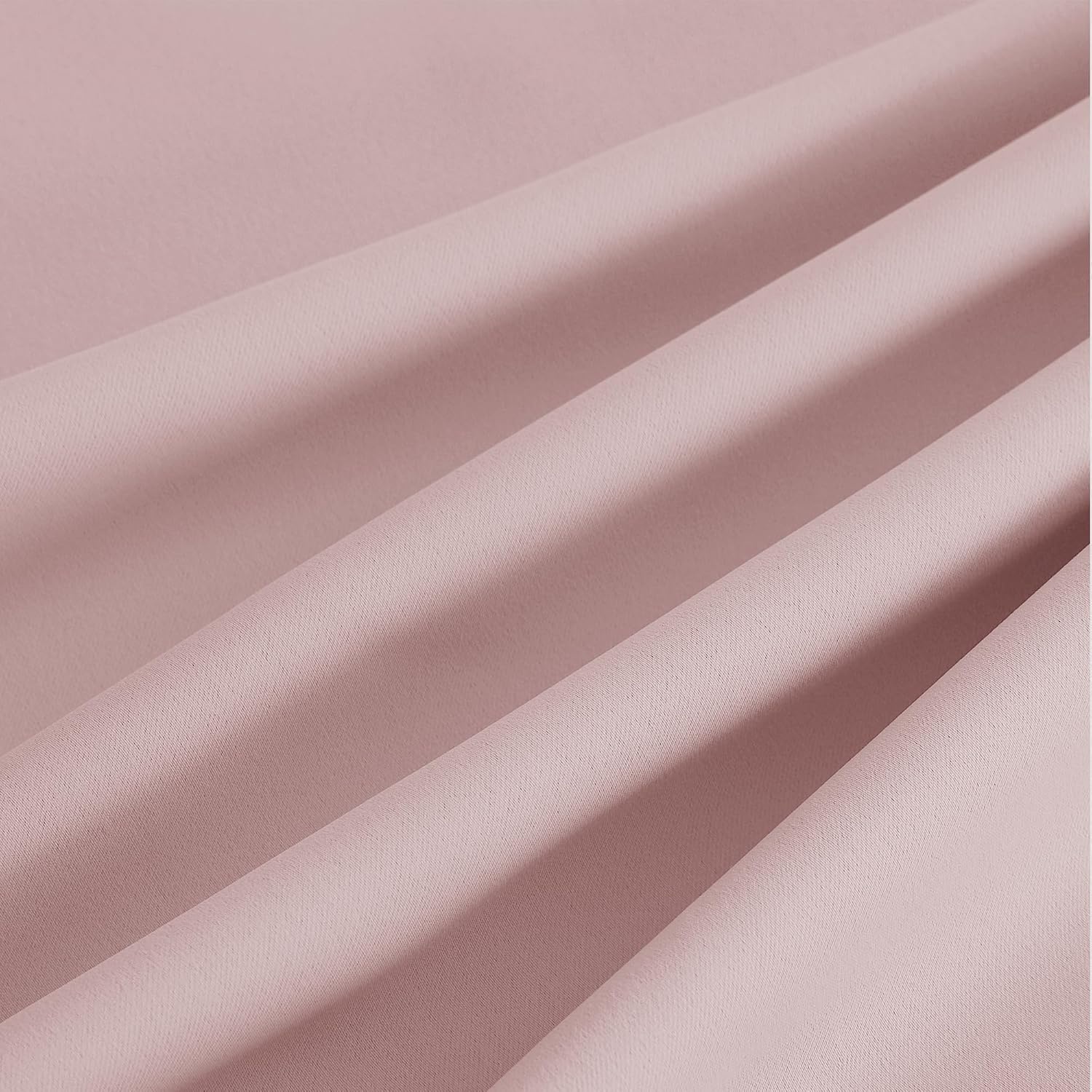image:imageNICETOWN Grey Light Blocking Curtains 96 Inches Long 2 Panels for Living Room Bedroom Office Thermal Insulated Blackout Drapes Solid Grommet Noise Reducing Window Curtains W40Blush Pink