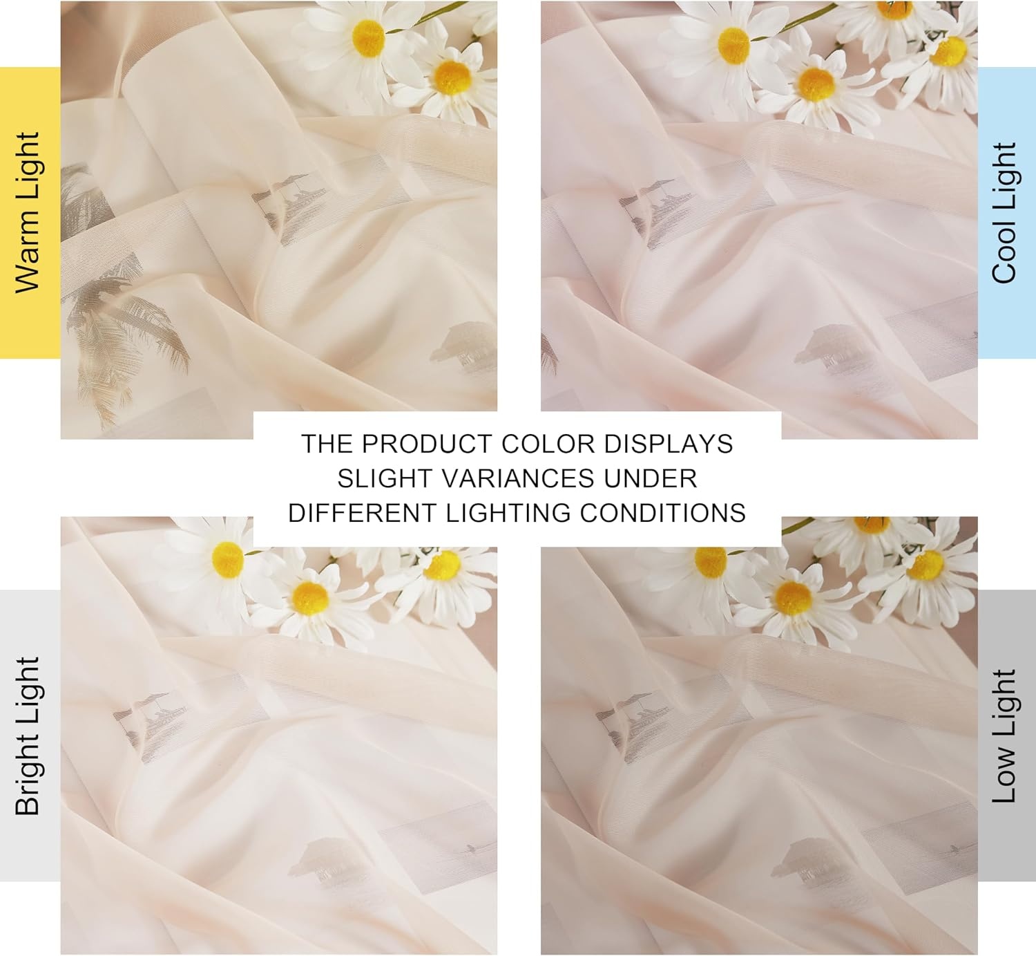 image:imageNICETOWN Patio Door Sheer Curtains 96 inch Length Ring Top Voile Textured Airy Sheer Curtains and Drapes Elegant for BedroomLiving Room Home Decor Beige 54 inch Wide 2 PanelsTaupe