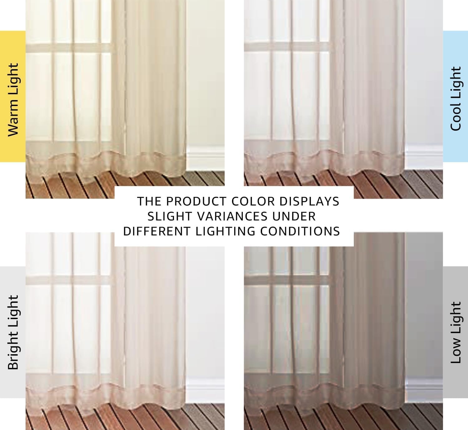 image:imageNICETOWN Patio Door Sheer Curtains 96 inch Length Ring Top Voile Textured Airy Sheer Curtains and Drapes Elegant for BedroomLiving Room Home Decor Beige 54 inch Wide 2 PanelsTaupe