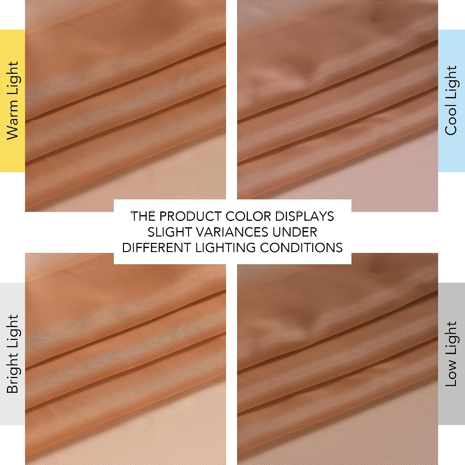 image:imageNICETOWN Patio Door Sheer Curtains 96 inch Length Ring Top Voile Textured Airy Sheer Curtains and Drapes Elegant for BedroomLiving Room Home Decor Beige 54 inch Wide 2 PanelsTerracotta