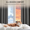NICETOWN 100% Black Out Curtains 84 Inch Long, W52xL84, 2 Panels(Grey)