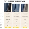 NICETOWN 100% Black Out Curtains 84 Inch Long, W52xL84, 2 Panels(Stone Blue)