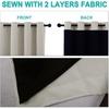 NICETOWN 100% Blackout Window 84in Curtain Panels, Cold and Light Blocking Drapes with Black Liner (Natural, 2 Pieces, 52 “ Wide per Panel)