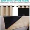NICETOWN Biscotti Beige Blackout Curtains for Living Room 52″ x 84″ 2 PCs