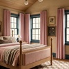 NICETOWN Black Velvet Blackout Curtains 96 inch Long 2 Panels(1 – Embroidered Trim – Blush Pink)