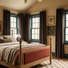 NICETOWN Black Velvet Blackout Curtains 96 inch Long 2 Panels(1 – Embroidered Trim – Brown)