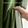 NICETOWN Black Velvet Blackout Curtains 96 inch Long 2 Panels(1 – Embroidered Trim – Olive Green)