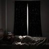 NICETOWN Black Velvet Blackout Curtains 96 inch Long 2 Panels(2 – Leaf Pattern – Black)