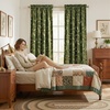 NICETOWN Black Velvet Blackout Curtains 96 inch Long 2 Panels(2 – Leaf Pattern – Olive Green)