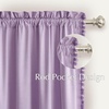 NICETOWN Black Velvet Blackout Curtains 96 inch Long 2 Panels(3 – Pom Pom – Lilac Purple)