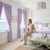 NICETOWN Black Velvet Blackout Curtains 96 inch Long 2 Panels(3 – Pom Pom – Lilac Purple)