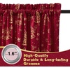 NICETOWN Black Velvet Blackout Curtains 96 inch Long 2 Panels(3 – Xmas Series – Red)