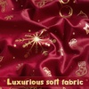 NICETOWN Black Velvet Blackout Curtains 96 inch Long 2 Panels(3 – Xmas Series – Red)