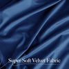 NICETOWN Black Velvet Blackout Curtains 96 inch Long 2 Panels(Blue Series – Blue)