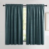 NICETOWN Black Velvet Blackout Curtains 96 inch Long 2 Panels(Blue Series – Greyish Blue)