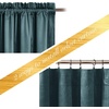 NICETOWN Black Velvet Blackout Curtains 96 inch Long 2 Panels(Blue Series – Greyish Blue)