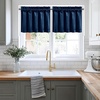 NICETOWN Black Velvet Blackout Curtains 96 inch Long 2 Panels(Blue Series – Navy Blue)