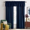 NICETOWN Black Velvet Blackout Curtains 96 inch Long 2 Panels(Blue Series – Navy Blue)