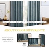 NICETOWN Black Velvet Blackout Curtains 96 inch Long 2 Panels(Blue Series – Stone Blue)