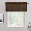 NICETOWN Black Velvet Blackout Curtains 96 inch Long 2 Panels(Brown Series – Brown)