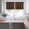 NICETOWN Black Velvet Blackout Curtains 96 inch Long 2 Panels(Brown Series – Brown)