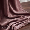NICETOWN Black Velvet Blackout Curtains 96 inch Long 2 Panels(Dusty Rose Pink)