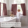 NICETOWN Black Velvet Blackout Curtains 96 inch Long 2 Panels(Dusty Rose Pink)