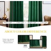 NICETOWN Black Velvet Blackout Curtains 96 inch Long 2 Panels(Green Series – Emerald Green)